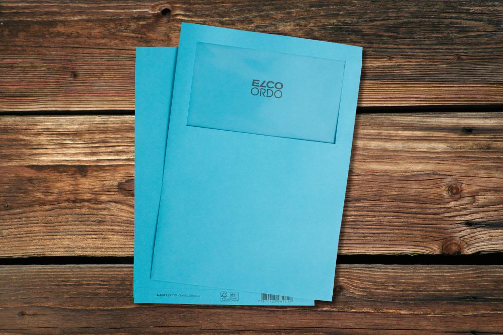 Ordnungsmappen mit Sichtfenster 220x310 mm Intensivblau 120 g/qm